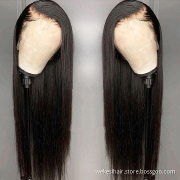 100 Handmade transparent luxury full lace wigs, 100% silky straight virgin Brazilian human hair wig vendors